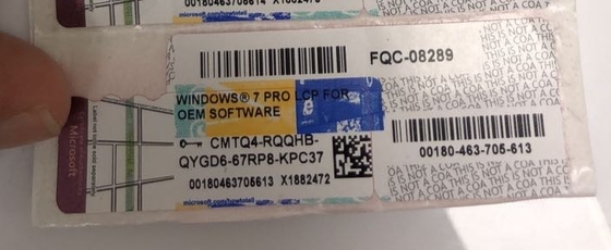 64 Bit 32 Bit SP1 Windows 7 License Sticker , Microsoft Windows 7 Pro COA Sticker
