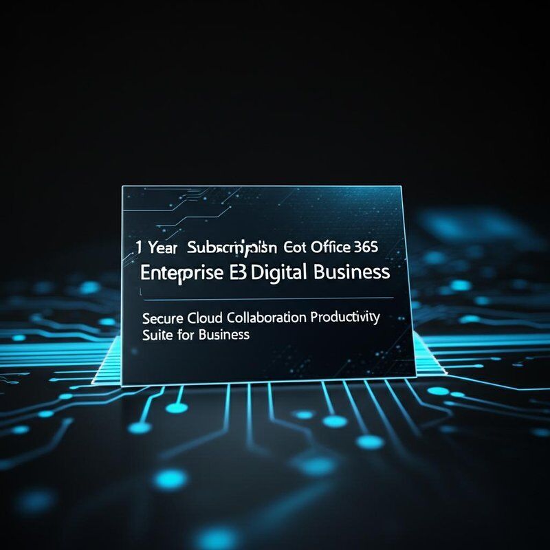 1 Year Subscription Office 365 Enterprise E3 Digital Download Secure Cloud Collaboration Productivity Suite for Business