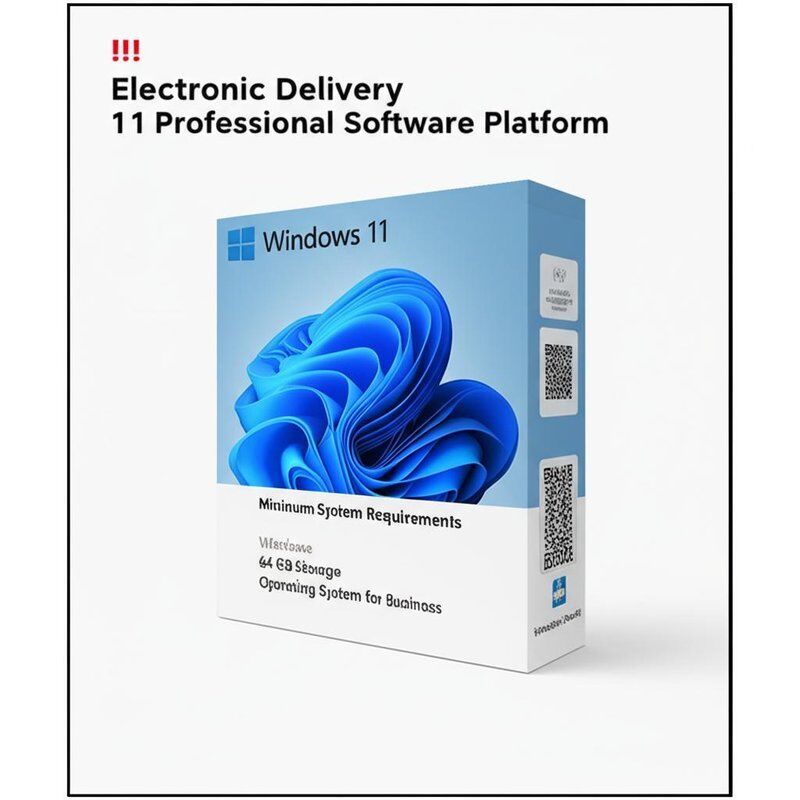 Electronic Delivery Windows 11 Professional Software Platform Windows Minimum System Requirements 64 GB Storage Operating System for Business