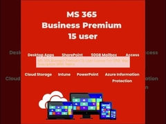 MS 365 Business Premium 15 Gebruikerslicentie Voor EEN Jaar Abonnement Met Teams